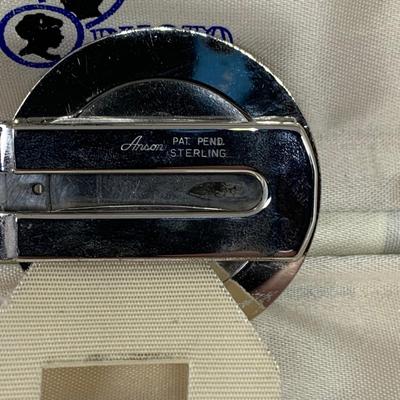 LOT 265:Sterling Silver Money Clip Photo Jewelry by Anson, Sara Conventry Cufflinks, Tie Pin w/ Swarovski Crystals, Cross Pen Set Adre...