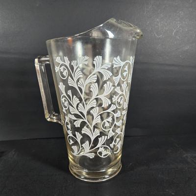 LOT 271: Vintage 1960s Jeanette Blue Corinthian Shot Glasses with Brass Caddy, "HOME SMORGASBORD KNIFE", Vintage Imperial Glass...