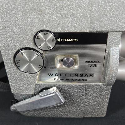 LOT 275: Kodak BROWNIE REFLEX SYNCHRO MODEL Camera and Vintage WOLLENSAK 8MM MAGAZINE MODEL 73 MOVIE CAMERA ; Both Untested