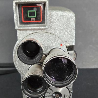 LOT 275: Kodak BROWNIE REFLEX SYNCHRO MODEL Camera and Vintage WOLLENSAK 8MM MAGAZINE MODEL 73 MOVIE CAMERA ; Both Untested