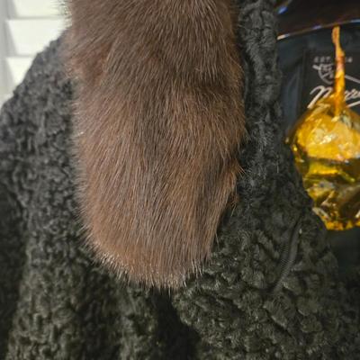 LOT 278: Morris Rudnick 1950S Karakul and Fur Collar Coat; Size Unknown