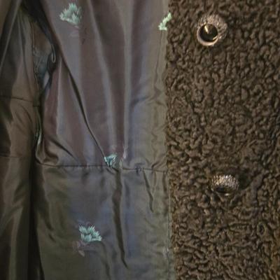 LOT 278: Morris Rudnick 1950S Karakul and Fur Collar Coat; Size Unknown