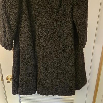 LOT 278: Morris Rudnick 1950S Karakul and Fur Collar Coat; Size Unknown