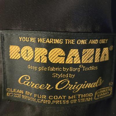 LOT 279: Vintage 1970S Borgazia Fairmoor Plush Brown Faux Fur Coat; Size Unknown