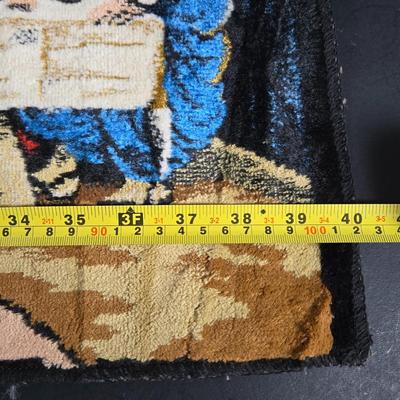 LOT 280: "LIVES OF SAINTS" Book, Memorial Edition HOLY BIBLE in Wooden Box, and Vintage 1960S Last Supper Wall Tapestry