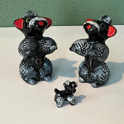 Vintage Royal Japan Ceramic Spaghetti Poodle Salt/Pepper Shakers