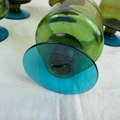 1049 Set of 6 Handblown Margarita Glasses