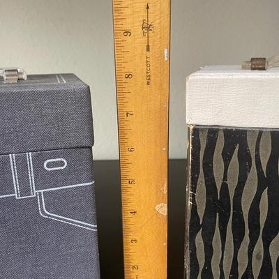 Pair of Vintage 45 Record Storage Carry Cases: Platter-Pak Type with Records