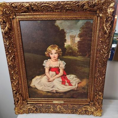Little Princess Han Volkmann Ornate Wood Frame 22"x26"
