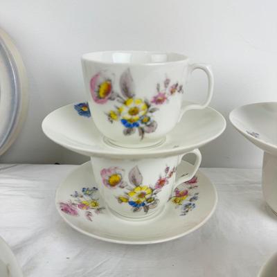 1083 Large Lot of German Antique China with Teapot and