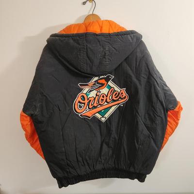 Vintage Baltimore Orioles Logo 7 Jacket w Hood Large