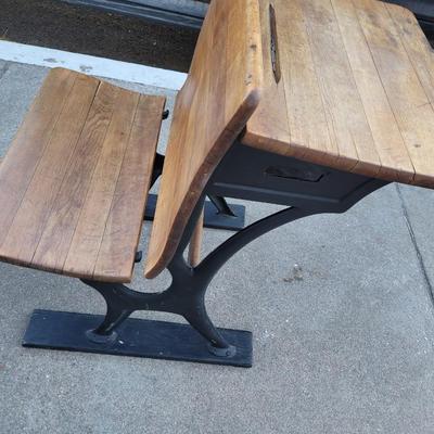 Antique school desk prior to 1941