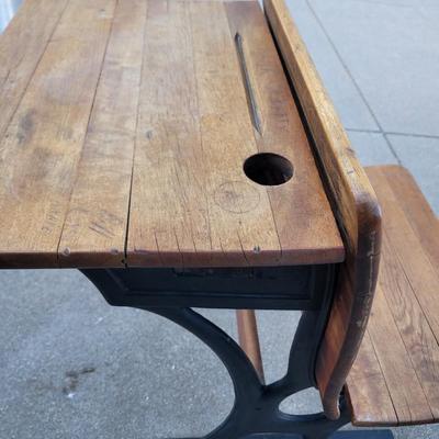 Antique school desk prior to 1941