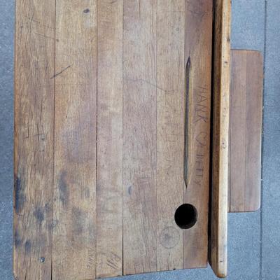 Antique school desk prior to 1941