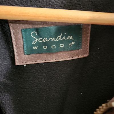 Scandia Woods Leather Bomber Jacket Size Large