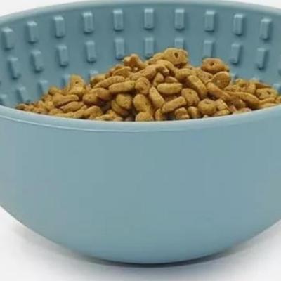 SUPPLY DASH Dog Cat Lick Bowl, Slow Feeder, Wobble, Fun Textured Silicon Bowl