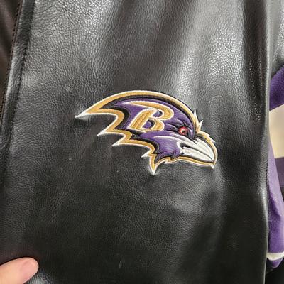 Baltimore Raven NFL G-III Apparel Group Faux Leather Jacket LARGE