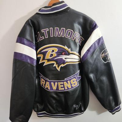 Baltimore Raven NFL G-III Apparel Group Faux Leather Jacket LARGE