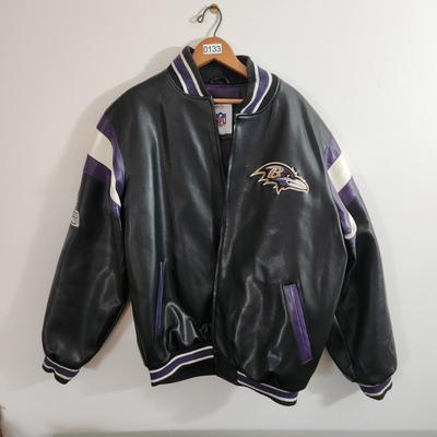 Baltimore Raven NFL G-III Apparel Group Faux Leather Jacket LARGE