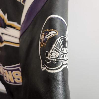 Baltimore Raven NFL G-III Apparel Group Faux Leather Jacket LARGE