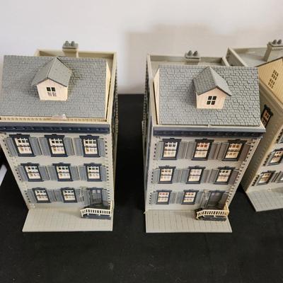Large Lot Of Plastic Train Garden Buildings Village Town