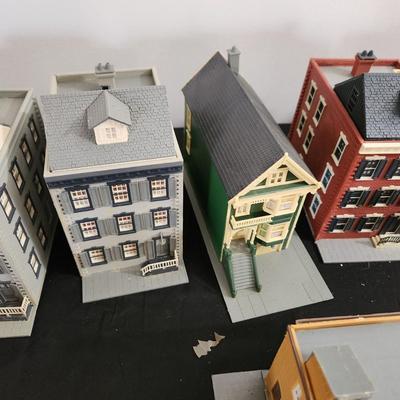 Large Lot Of Plastic Train Garden Buildings Village Town