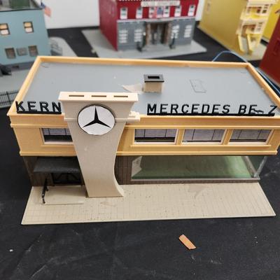 Large Lot Of Plastic Train Garden Buildings Village Town