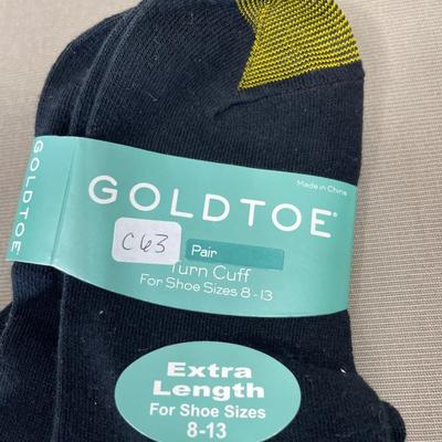 3 Pair Black XL Gold Toe Women’s socks New!