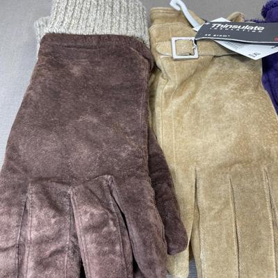 4 Pair Women’s Gloves New! Leather