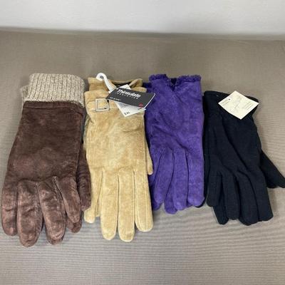 4 Pair Women’s Gloves New! Leather