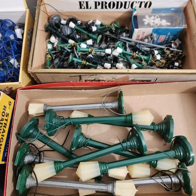 Vintage Train Garden Lighting , Light Bulbs , Light Posts, Wire