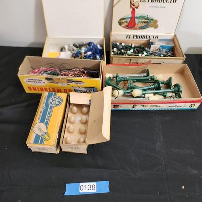 Vintage Train Garden Lighting , Light Bulbs , Light Posts, Wire