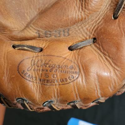 2 Vintage Baseball Gloves Viscount, Higgins Bob Feller
