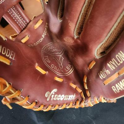 2 Vintage Baseball Gloves Viscount, Higgins Bob Feller