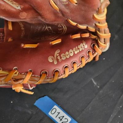 2 Vintage Baseball Gloves Viscount, Higgins Bob Feller