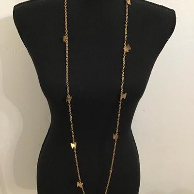 Butterfly Layering Necklace Gold Tone. Cute