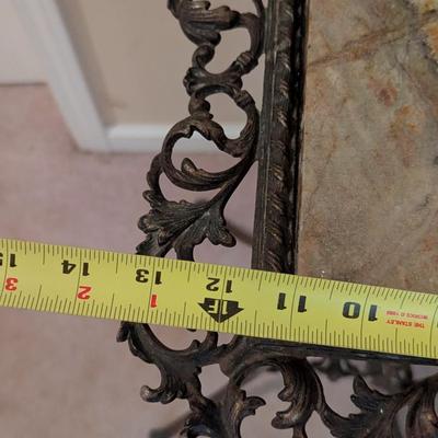 Ornate Brass & Marble Plant Stand