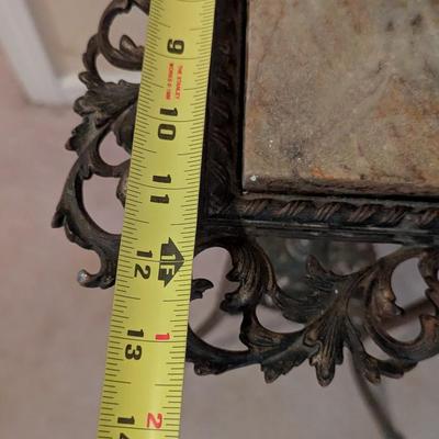 Ornate Brass & Marble Plant Stand