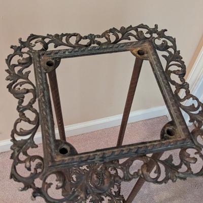 Ornate Brass & Marble Plant Stand