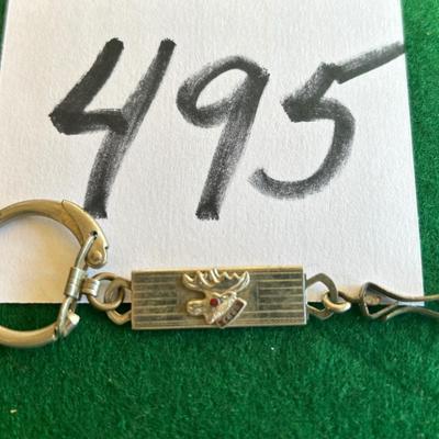 Vintage Moose Key Ring