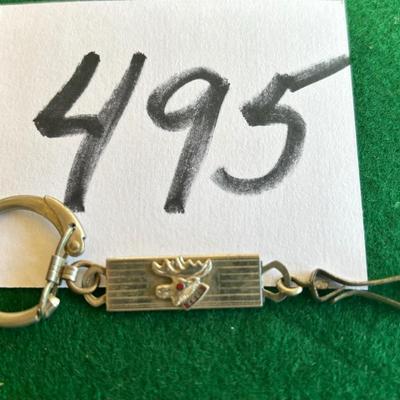 Vintage Moose Key Ring