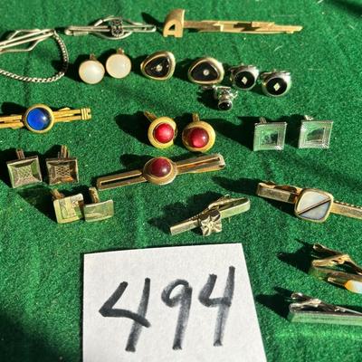 Vintage Tie Clips and Cuff Links