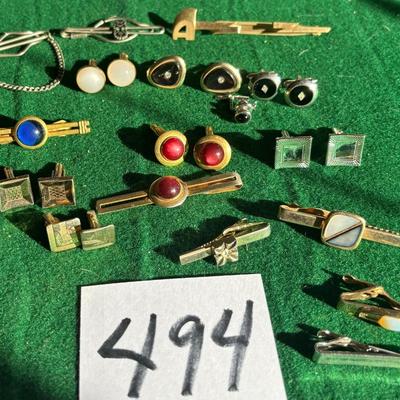 Vintage Tie Clips and Cuff Links