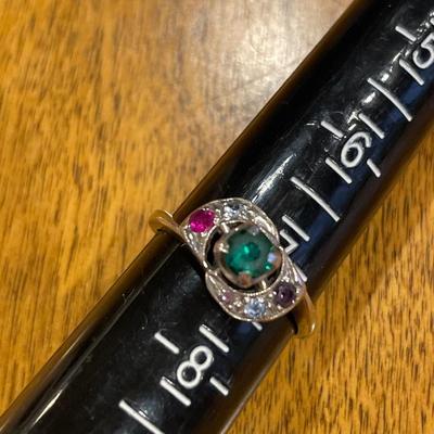 14k gold and gem ring