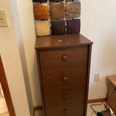 Small chest of drawers and decor