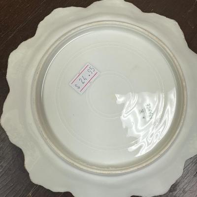 Pair of violet motif plates made in France