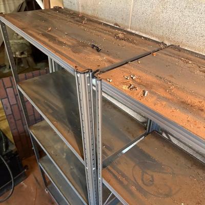 Two Metal Tool Shelves