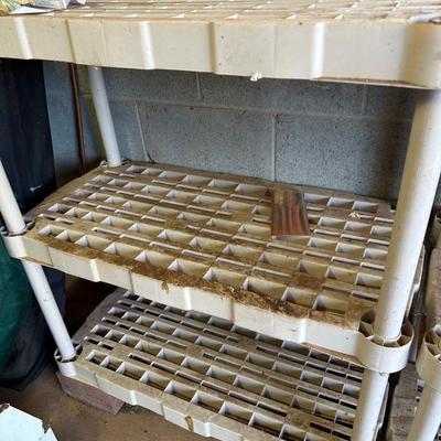 Heavy duty plastic shelves