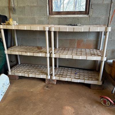 Heavy duty plastic shelves