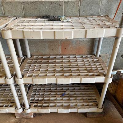 Heavy duty plastic shelves